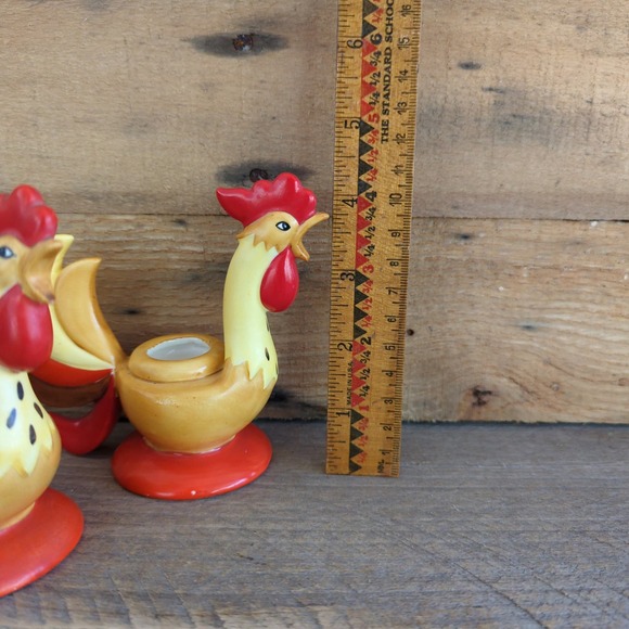 Vintage 1960 Coq Rouge by Holt-Howard Candle Holders Set of Two - Picture 10 of 11